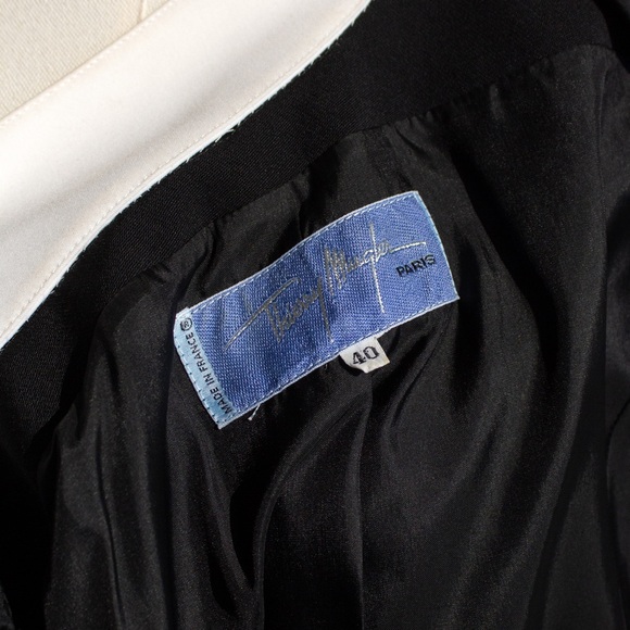 Iconic Thierry Mugler Vintage S/S 1994 Black White Zigzag Sculptural Jacket - Picture 12 of 16